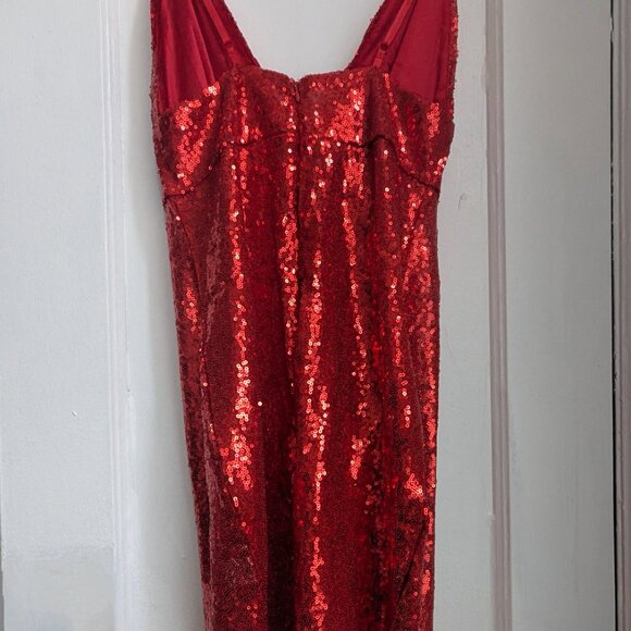 Red Sequin Dress - Picture 9 of 12